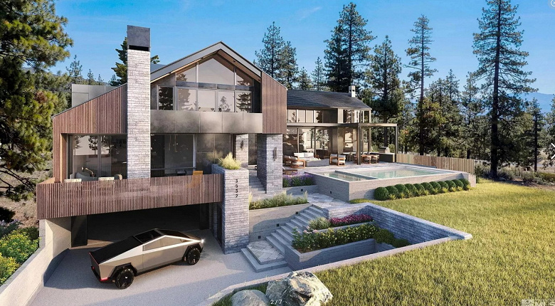 Дом в комплекте с Tesla Cybertruck и солнечной крышей Tesla продают за $12,75 млн